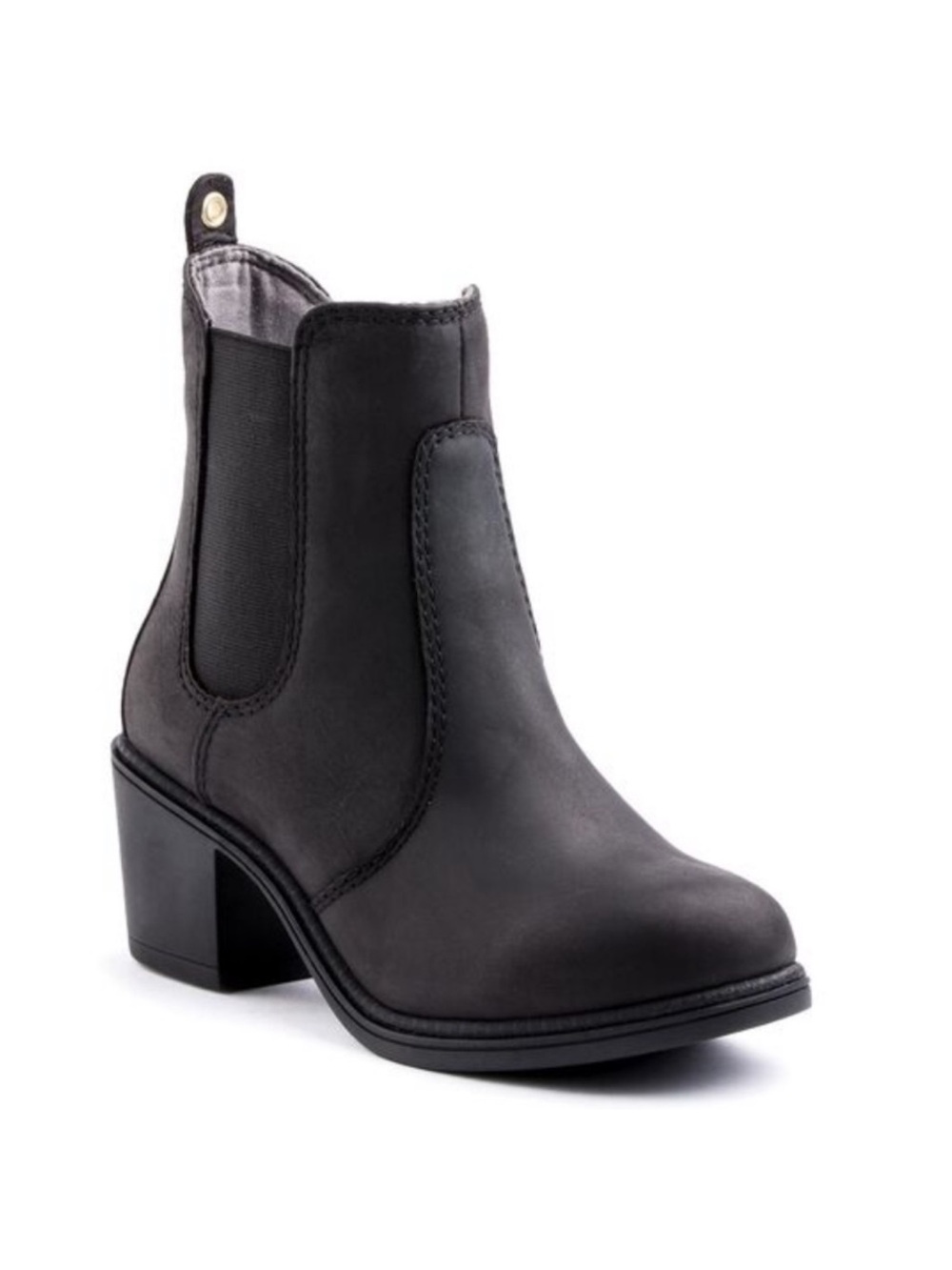 Kodiak Henna Waterproof Heeled Chelsea Boots in Black Leather Size 9